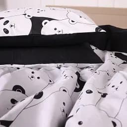 Наволочка MirSon Ranforce Elite 17-4849 White bear 50х70 см чорно-біла (2200009584121)