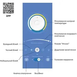 Світильник стельовий Miorro LED Monti з пультом ДУ та APP 52W 1000х150 мм чорний (51-313-020) - мініатюра 7
