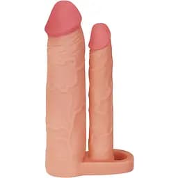 Насадка на пенис Lovetoy Pleasure X-Tender Double Flesh Add 2 20 см телесный