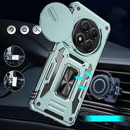 Ударостійкий чохол Camshield Army Ring для Xiaomi Redmi Note 14 Pro 4G/5G / Poco X7 Зелений / Light Green - мініатюра 2