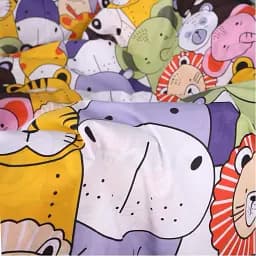 Простирадло MirSon Бязь 17-0674 Rainbow Zoo 110х160 см (2200010282122) - мініатюра 4