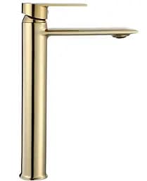 Змішувач для умивальника Rea Veneta gold високий (REA-B6419) - мініатюра 2