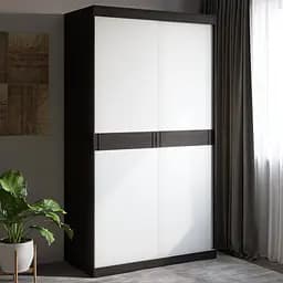 Шафа-купе дводверна Еверест Соната 1200 120х60х217 см Венге темна/Біла (DTM-2391)