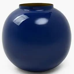 Ваза MBM HOME Елізіум залізна глибокий синій - золотий 230х230х210 мм (VB-05 DEEP BLUE/GOLD)