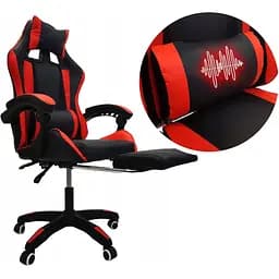 Комп'ютерне крісло Kontrast Viper Black-Red з функцією масажу - мініатюра 5