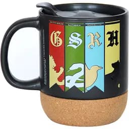 Кухоль керамічний Warner Bros. Harry Potter Gryffindor з кришкою та підставкою 340 мл чорний (55001784)