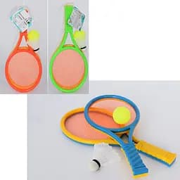 Бадмінтон дитячий MR 0662, ракетки 2шт, м'ячик, воланчик, розмір 37-16,5см, в сітці 43-16,5-4см (6903317443086) МІКС