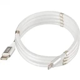 Кабель з магнітами Krazi Super KZ-UC001 Lightning/Type-C White - мініатюра 3