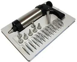 Кондитерський пістолет Profi Cookie 21 насадка з підставкою Hauser 26х13 см 30.5х21.5х7.5 см kuh0007736