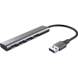 USB-Хаб Trust USB-хаб Halyx 4-Port USB-A 3.2 Grey (24947_TRUST)