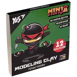 Пластилін Yes Ninja, 12 кольорів, 240 г (540620)