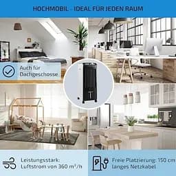 Мобільний кондиціонер-вентилятор OneConcept MCH-1 3-в-1 (10029739) - мініатюра 5
