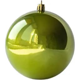 Ялинкова куля Linhai D10 см оливковий глянець пластик (890933)