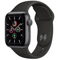 Apple Watch SE GPS 40мм Space Gray Aluminum Case w. Black Sport B. (MYDP2)