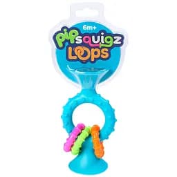 Прорізувач-брязкальце на присосках Fat Brain Toys pipSquigz Loops бірюзовий (F166ML) - мініатюра 2