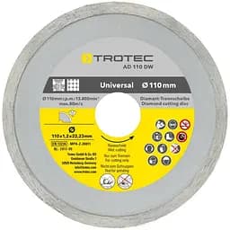 Набір відрізних алмазних дисків Trotec 4 шт 110/115х22.23х1.2 - мініатюра 5