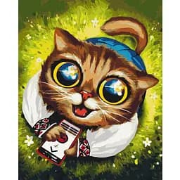 Картина за номерами Brushme Котик з ППО ©Маріанна Пащук BS53418 40х50 см