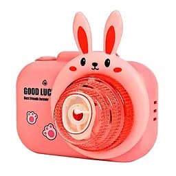 Фотокамера-генератор мыльных пузырей 9996 Children's camera Rabbit / Pink