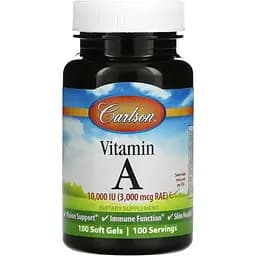 Вітамін А Carlson Vitamin A 10000 МО 100 желатинових капсул