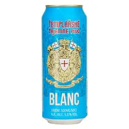 Пиво Templarske Blanc светлое нефильтрованное 5% 0.5 л