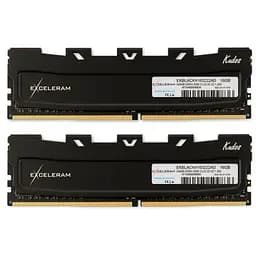 Модуль пам'яті для комп'ютера DDR4 16GB (2x8GB) 3200 MHz Black Kudos eXceleram (EKBLACK4163222AD)