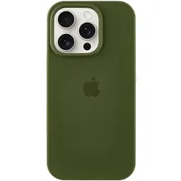 Чохол Silicone Case Full Protective (AA) для Apple iPhone 16 Pro (6.3) Зелений / Dark Olive