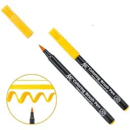 Маркер-кисть акварельная KOI Желтая темная (4) Sakura