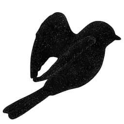 Елочная игрушка MIS LT Птичка 8х6х4 см черный