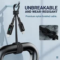 Дата кабель Acefast C6-01 Type-C to Lightning 30W (1.2m) Black - мініатюра 3