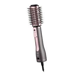 Фен-щітка Ardesto Brush Pink Touch, 1200Вт, 2 швидкості, 2 температурні режими, LED-дисплей, функція іонізації, 4 насадки, сірий+ розовий