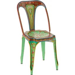 Стілець J-LINE в індійському стилі кольоровий металевий (50563)