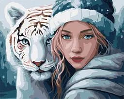 Набір для розпису по номерах Зимове тепло, 40x50 см, КНО8342