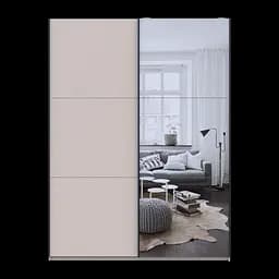 Шафа-купе Doros G-Caiser Кашемір/Кашемір 1 ДСП/1 дзеркало 3 частини 180х60х240 (42005321) - мініатюра 3