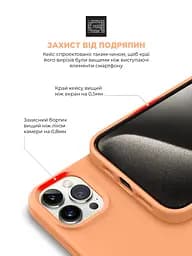 Силиконовый чехол с MagSafe для Apple iPhone 15 Pro, ICON2 MagCase, оранжевый, противоударный, панель с мягкой подкладкой, защита всего корпуса, поддержка беспроводной зарядки, совместим с защитными стеклами и пленками, ArmorStandart (ARM72756) - мініатюра 5
