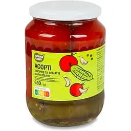 Асорті Повна Чаша із огірків та томатів маринованих 680 г