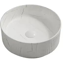 Умивальник накладний Mixxus Premium Wave-0102 marble 370x370x130 мм MP6528, Мармур