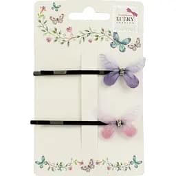 Заколки для волос Lukky Бабочка 2 шт. розовая/фиолетовая (T18538_бабочка)