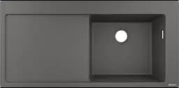 Кухонна мийка Hansgrohe S514-F450 1050x510 поличка зліва Stonegrey 43314290, Сірий