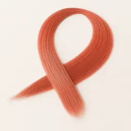 Пасмо прямих термостійких волосків на шпильці 60 см Кораловий