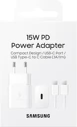 Мережевий зарядний пристрій 15W White Samsung teh0026815 - мініатюра 5