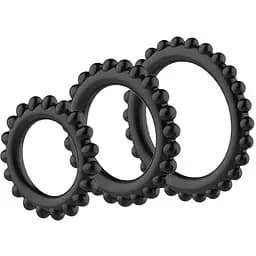 Набор эрекционных колец Baile Titan Cock Ring Set 3 шт. чёрный 