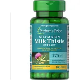 Натуральна добавка Puritan's Pride Silymarin Milk Thistle Extract 175 mg 100 капсул