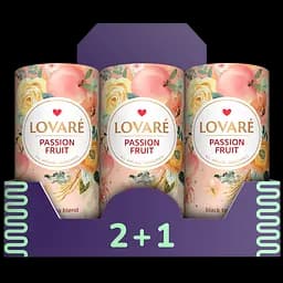 Чай чорний Lovare Пристрасний фрукт 240 г (3 шт. х 80 г)