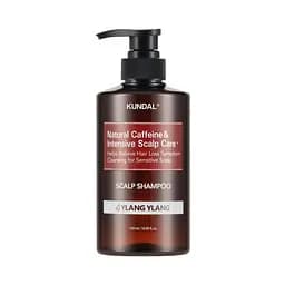 Шампунь проти випадіння "Іланг-Іланг" 500 мл Kundal Natural Caffeine & Intensive Scalp Care Shampoo Ylang-Ylang