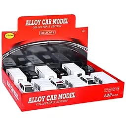 Трейлер D21042 металевий, інерційний, 1:32, 15,5 см з причепом 18 см, світло і звук, відчиняються двері