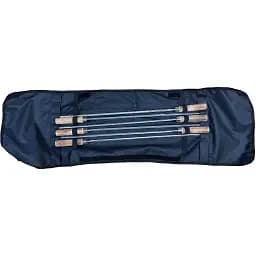 Набор профессиональных шампуров D9 с деревянными ручками в чехле 6 шт