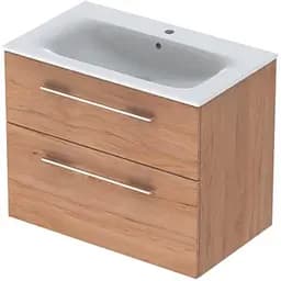 Тумба з умивальником Geberit Selnova Square 80 см 501.243.00.1 світлий горіх