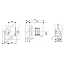Циркуляційний насос Grundfos Magna3 50-150 F 280 (97924285) - мініатюра 2