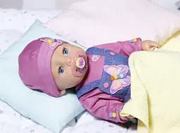Лялька Baby Born Ніжні обійми Джинсовий лук, з аксесуарами, 43 см (831298) - мініатюра 5
