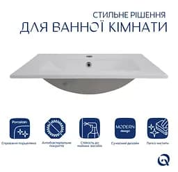 Раковина врізна меблева Qtap Albatross 620x460x180 White з донним клапаном QT01113060CW148473 - мініатюра 3